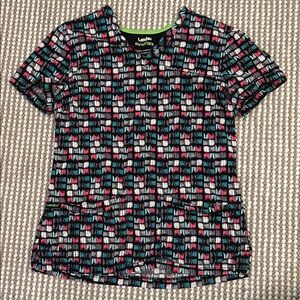 Small Checkered Scrub Top